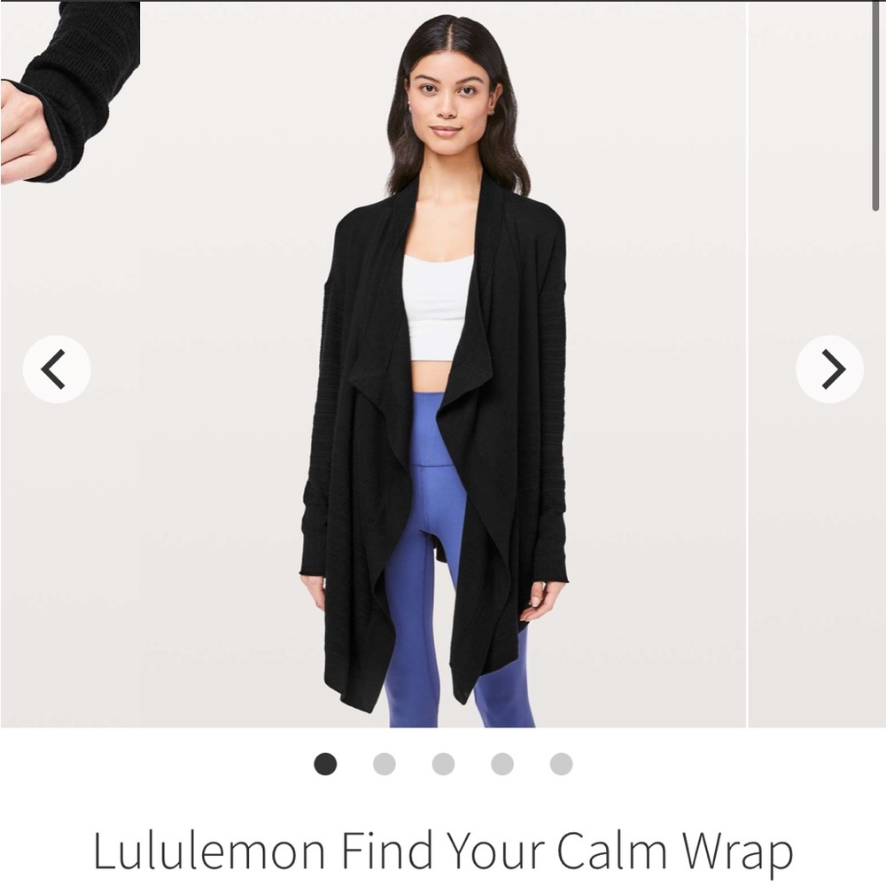 Lululemon “Find Your Calm” cardigan.